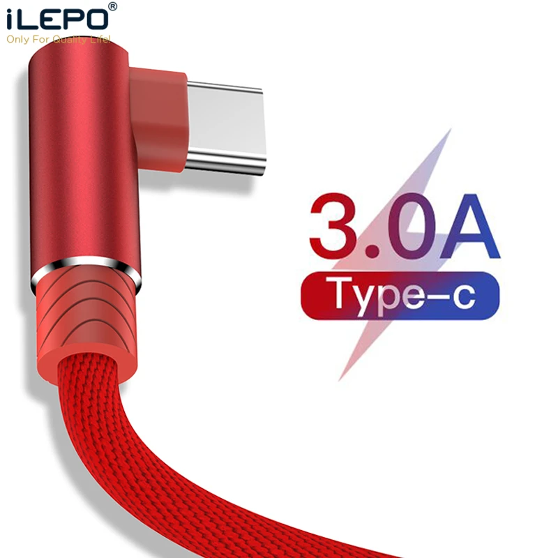 1 м 2 3 90 градусов кабель для быстрой зарядки и передачи данных USB Тип C Samsung S10 S9 Plus