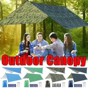

Waterproof Sun Shelter Ultralight Canvas Anti UV Beach Tent Hammock Shade Rain Fly Camping Awning Pergola Awning