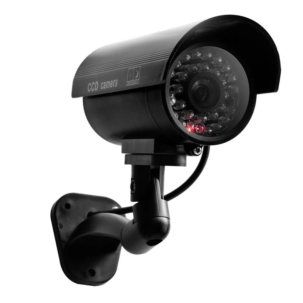 Continuously Flashing Red LED Lights Fake Surveillance Camera