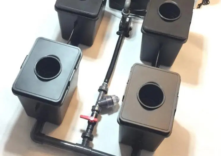 6 шт. сверхмощная черная ведро DWC гидропонная система выращивания со всеми