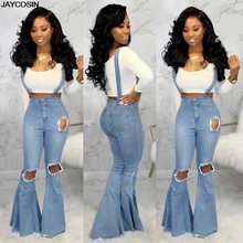 JAYCOSIN джинсы, модные женские джинсы с дырками, широкими штанинами и карманами, джинсы с высокой талией, повседневные джинсовые расклешенные брюки, новинка, горячая Распродажа, vaqueros de mujer