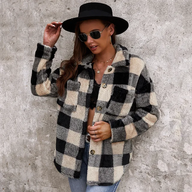 red plaid sweater jacket