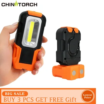 

COB Work Lamp Portable LED Mini Magnetic Flashlight Outdoor Camping COB Lantern 3 W Battery-operated Multi-use Working Light