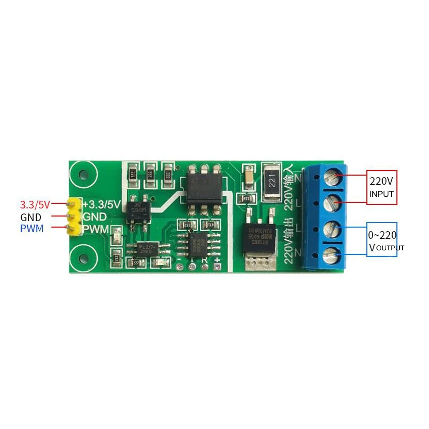 AC 220V SCR voltage regulator PWM dimming voltage regulation speed regulation duty cycle PWM controller voltage regulator
