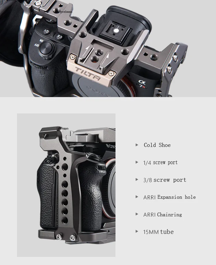 Tilta TA-T17-A-G Rig Cage для sony A7II A7III A7S A7S II A7R II A7R IV A9 Rig Cage для sony A7/A9 series Tiltaing VS Smallring