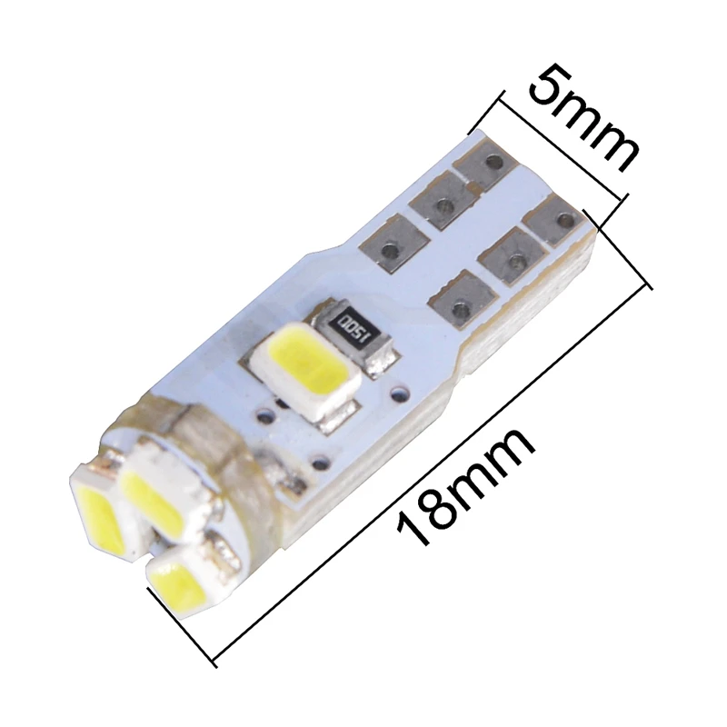 500 шт. высокое качество T5 светодиодный W1.2W 5 1206 SMD Авто DC 12V 3020 лампы с клиновидным основанием для приборных панелей(Калибровочные лампы