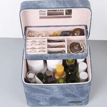 

Large Capacity Jewelry Box PU Leather Necklace Earrings Display Storage Case Large Capacity Jewelry Box