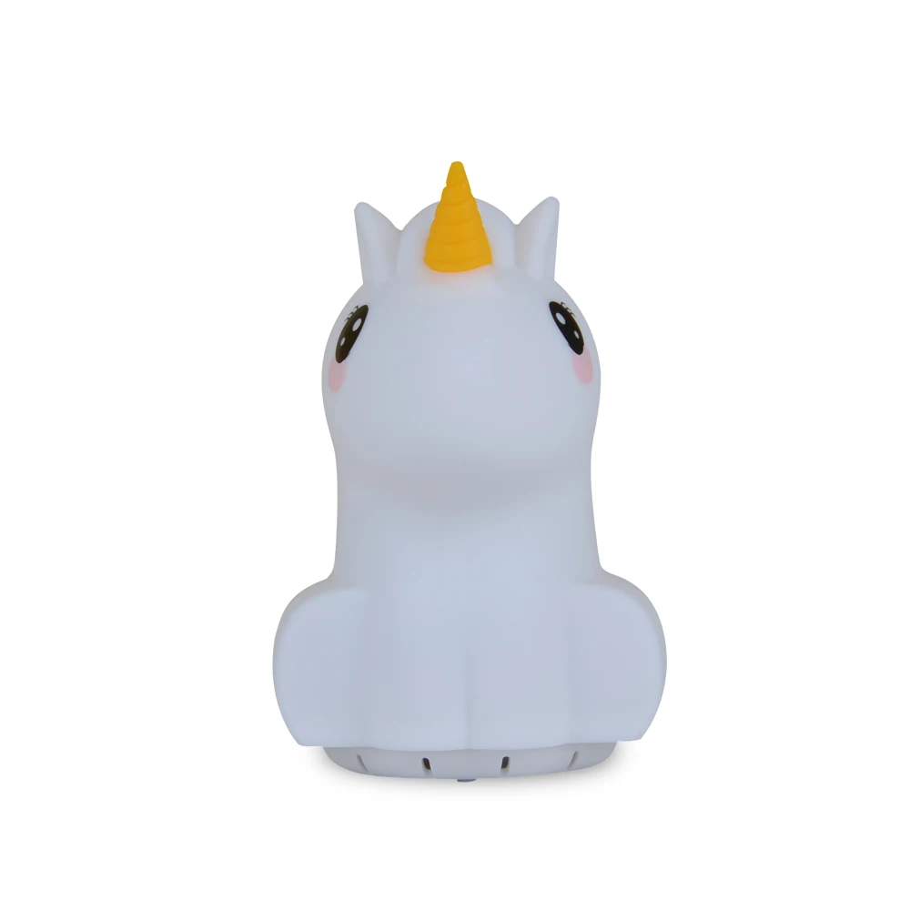 Unicorn Птица Бегемот Сова Единорог Музыка лампа беспроводной Bluetooth динамик 9 цветов светодиодный ночник USB силиконовые животные спальня прикроватная лампа - Испускаемый цвет: Unicorn