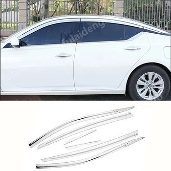

6pcs For Nissan Teana Altima 2019-2020 Chrome Window Visor Vent Shade Rain Guard Door Visor Car Styling Accessories