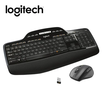 

Original Logitech MK710 2.4GHz Wireless Keyboard Mouse Combs Set Ergonomic Optical Mice LCD Control Panel for Home Office Game