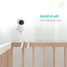 INQMEGA-Soporte de cámara sin perforaciones, soporte de bobinado de cuna multifunción para Monitor de bebé, montaje en cuna, brazo largo ajustable