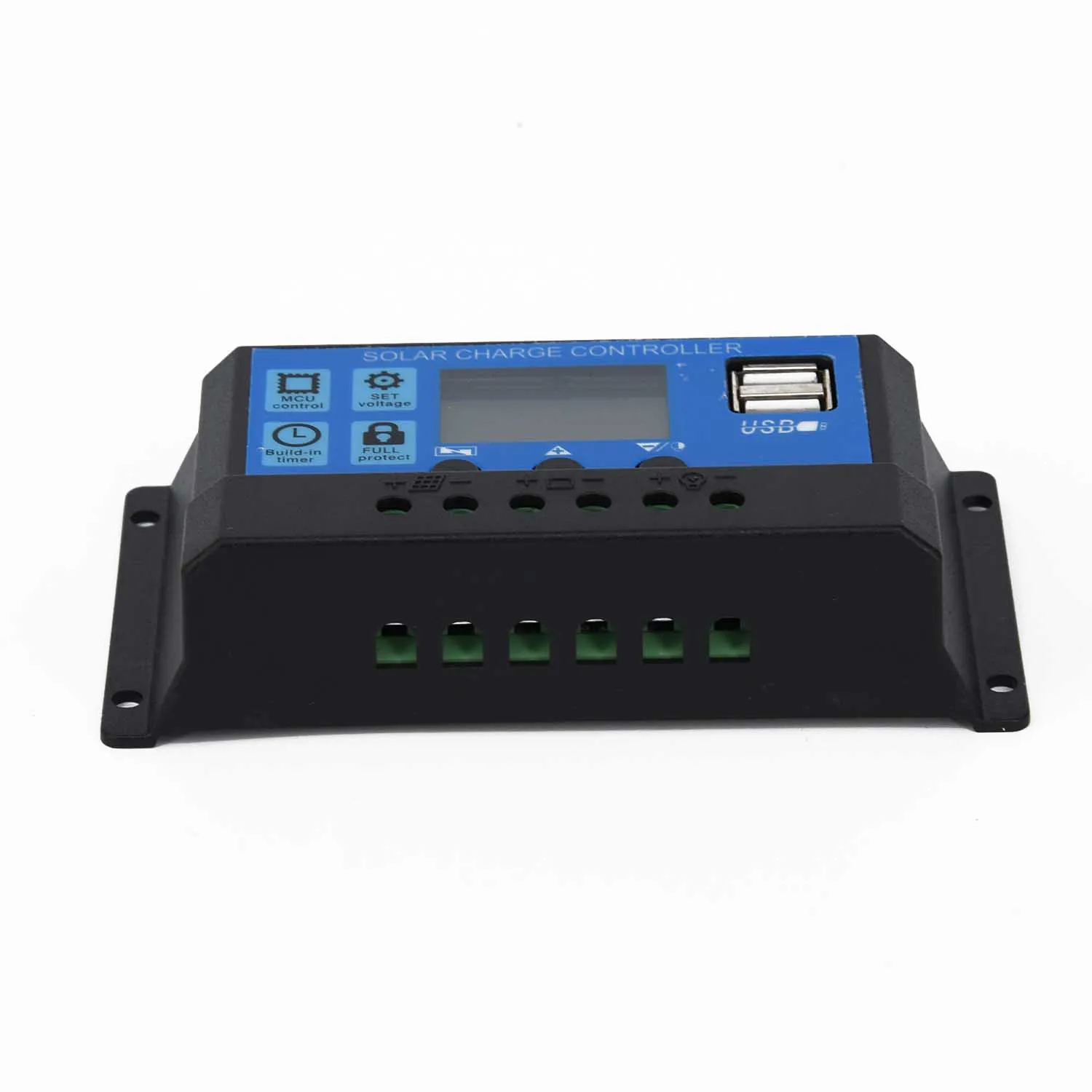 10/20/30A PWM ЖК-дисплей Dual USB Солнечная энергия Панель регулятор зарядные устройства контроллер
