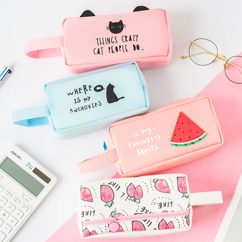 

Large-capacity Pencil Case Canvas Pencil Bag Pencil Pouch Large Pencil Pouch Stationery Pen Bag 1PCS