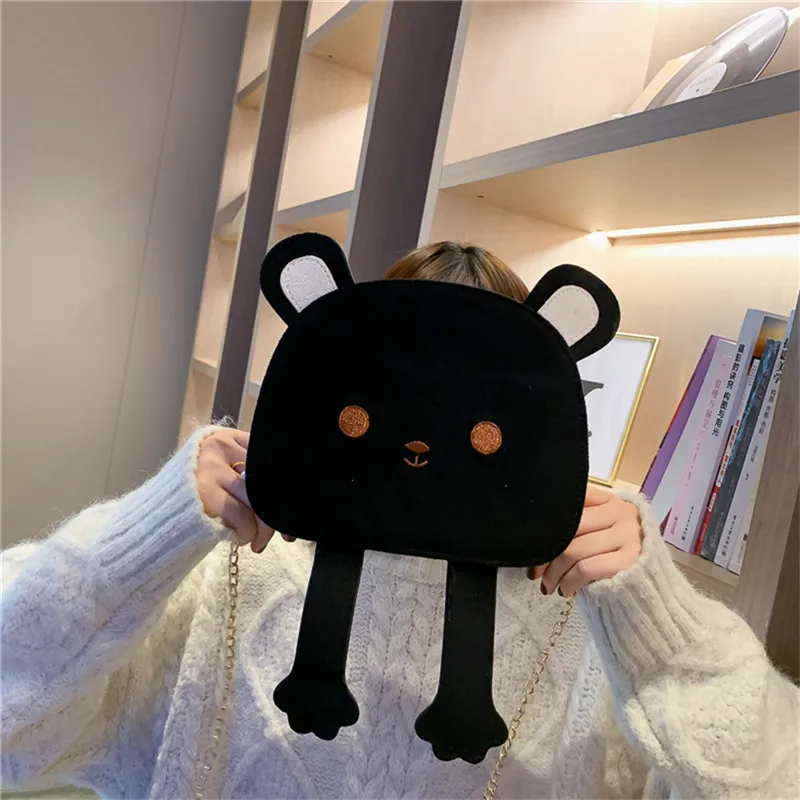 Детские кошельки для монет для маленьких девочек; маленький мини-кошелек с милым медведем; сумка-мессенджер на плечо с цепочкой; Сумка-слинг; bolsos mujer