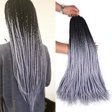 

SAMBRAID 24 Inch 30Roots/Pack Crochet Braid Hair Synthetic Ombre Senegalese Twist Crochet Twist Braiding Hair Extension