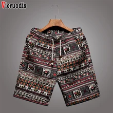 Летние тонкие дышащие удобные повседневные мужские льняные шорты большого размера 9 цветов мужские пляжные шорты с цветочным принтом большого размера M-5XL