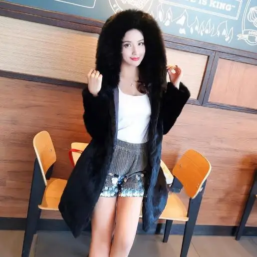 Норковые женские шубы из искусственного меха 2019 негабаритных 5XL 6XL зимние меховые