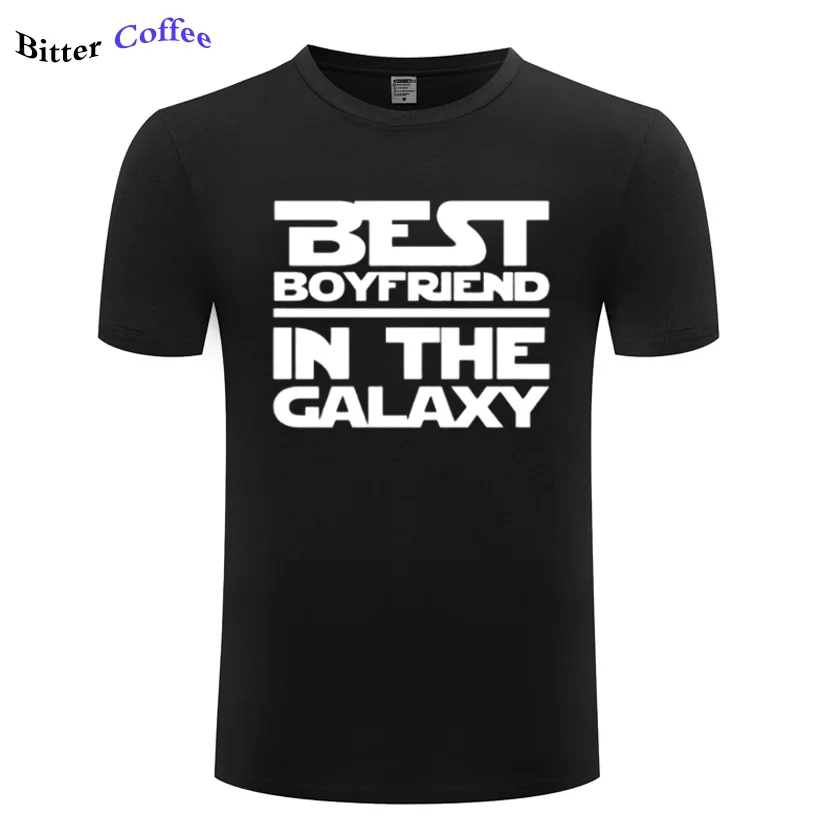 Новинка Забавный лучший парень в Галактике Мужская черная футболка оверсайз 100%