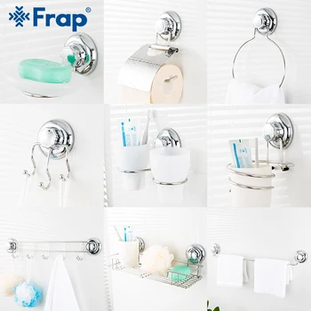 

Frap Stainless Steel Bathroom Hardware Set Chrome Polished Toothbrush Holder Paper Holder Towel Bar Bathroom Accessories