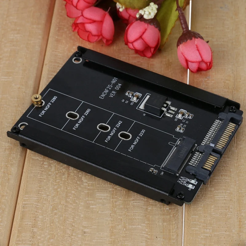 Черный чехол CY B + м гнездо 2 M.2 NGFF (SATA) SSD до 5 SATA адаптер для 2230/2242/2260/2280 мм M2 SSD| |