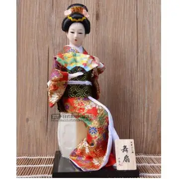 Японский шелк мебель кимоно Кабуки Гейша кукла ремесленные украшения японские человекообразные фигурки украшение дома ZL215 - Цвет: colour 5