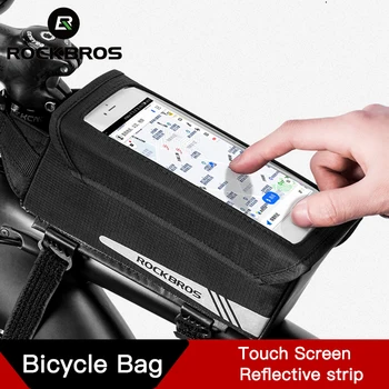 

ROCKBROS Phone TPU Rainproof Bike Bicycle Bag Touch Screen Cycling Bike Bag MTB Road Magnetic Front Bag Bike Bicycle Accessories