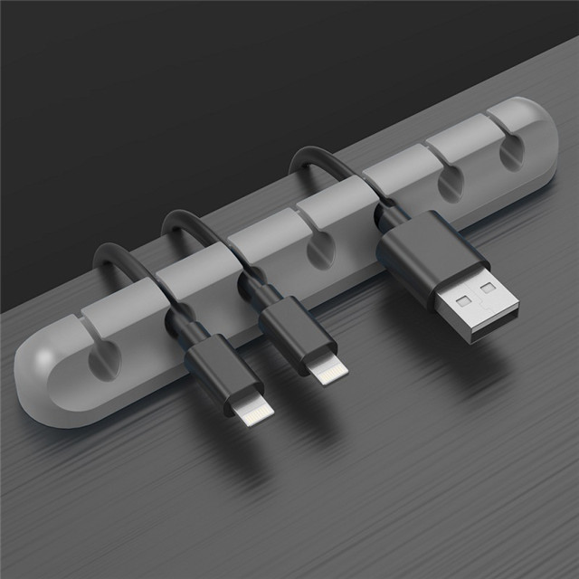 Fixed Organizer Silicone USB Cable Winder Desktop Tidy Management Clips Cable Holder For Mouse Headphone Wire Organizer