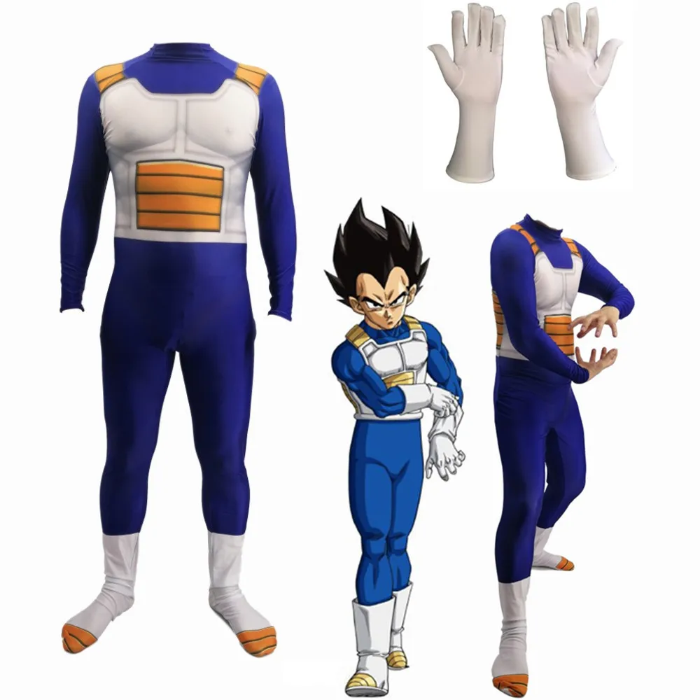 Costumes Новинка; аниме «Жемчуг дракона» Костюмы для косплея Super Saiyan vegeta платья для детей и взрослых, комбинезоны комбинезон вечерние костюмы на Хэллоуин костюм - Цвет: Costumes