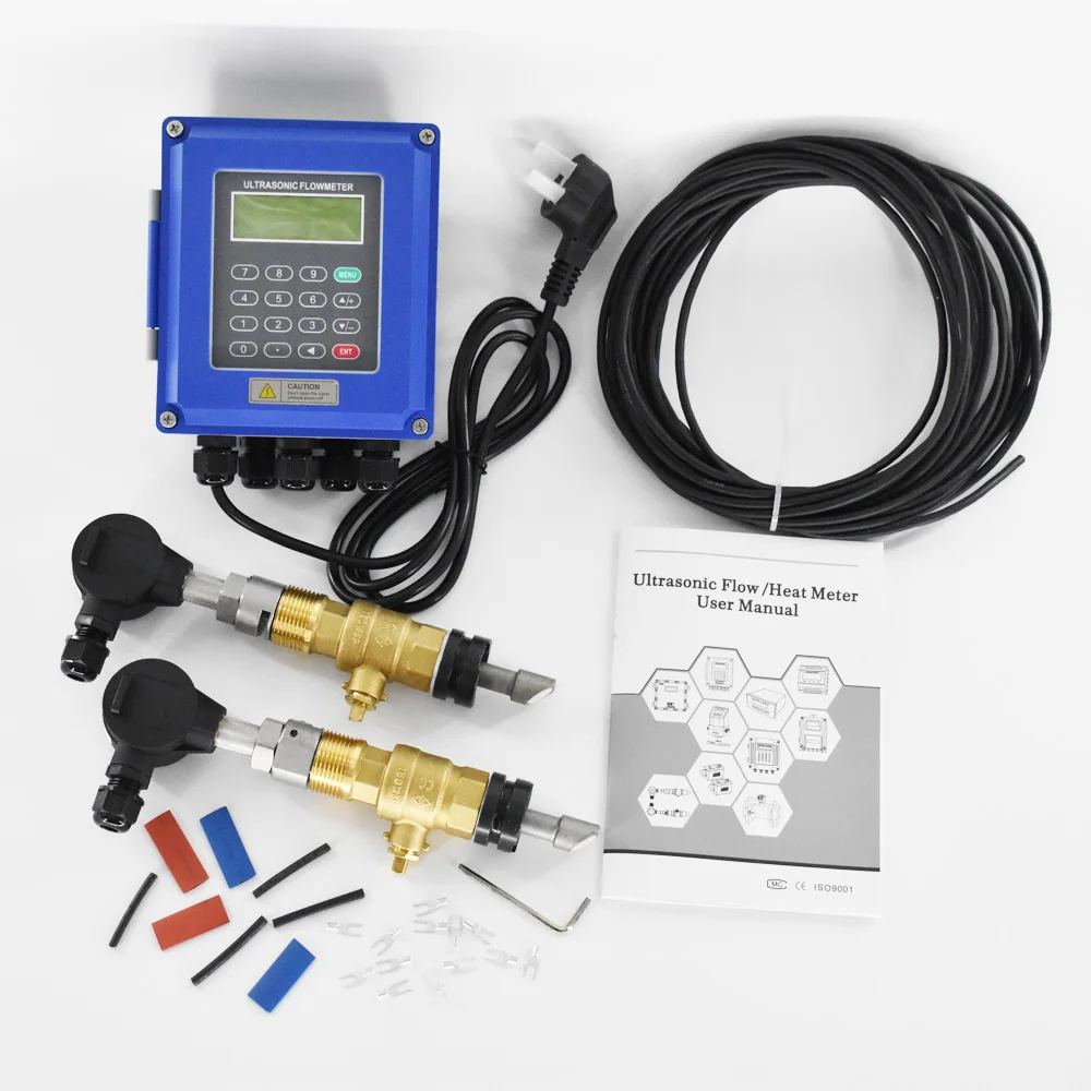 TUF-2000B Insertion Type Ultrasonic Flow Meter Water Flowmeter High temperature sensor DN50-6000mm
