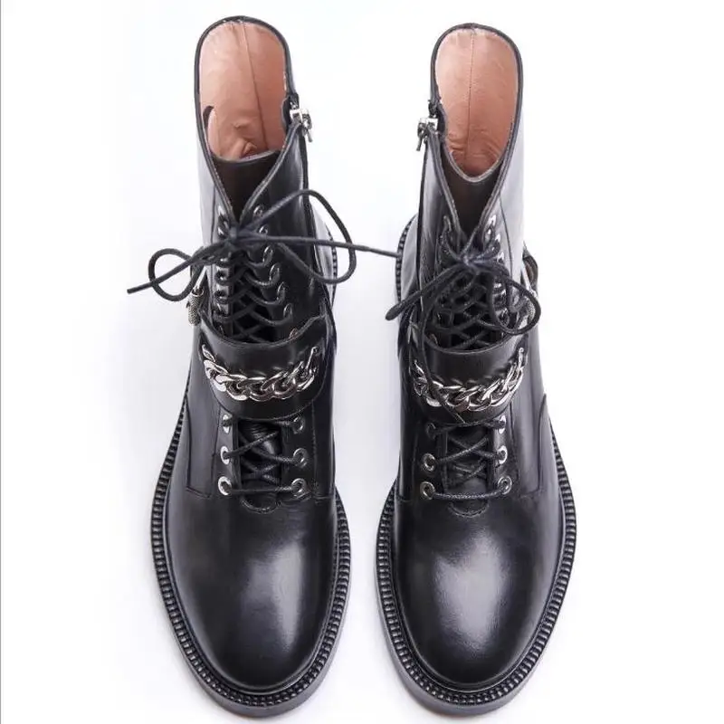 Женские ботинки до середины икры chaussure ботинки гладиаторские ботинки на низком каблуке из искусственной кожи размера плюс на шнуровке женская обувь zapatos mujer sapato H742