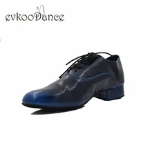 Evkoo/Танцевальная Мужская обувь; Танцевальная обувь для латинских танцев; Цвет Черный; кожа; высота каблука 2,5 см; zapatos de baile; профессиональная Evkoo-627