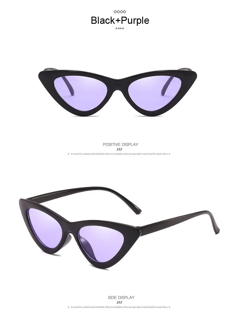 reader sunglasses Cute Sexy Vintage Cat Eye Sunglasses Woman Small Black White Triangle Retro Ladies Sun Glasses Leopard Female Oculos De Sol black sunglasses women