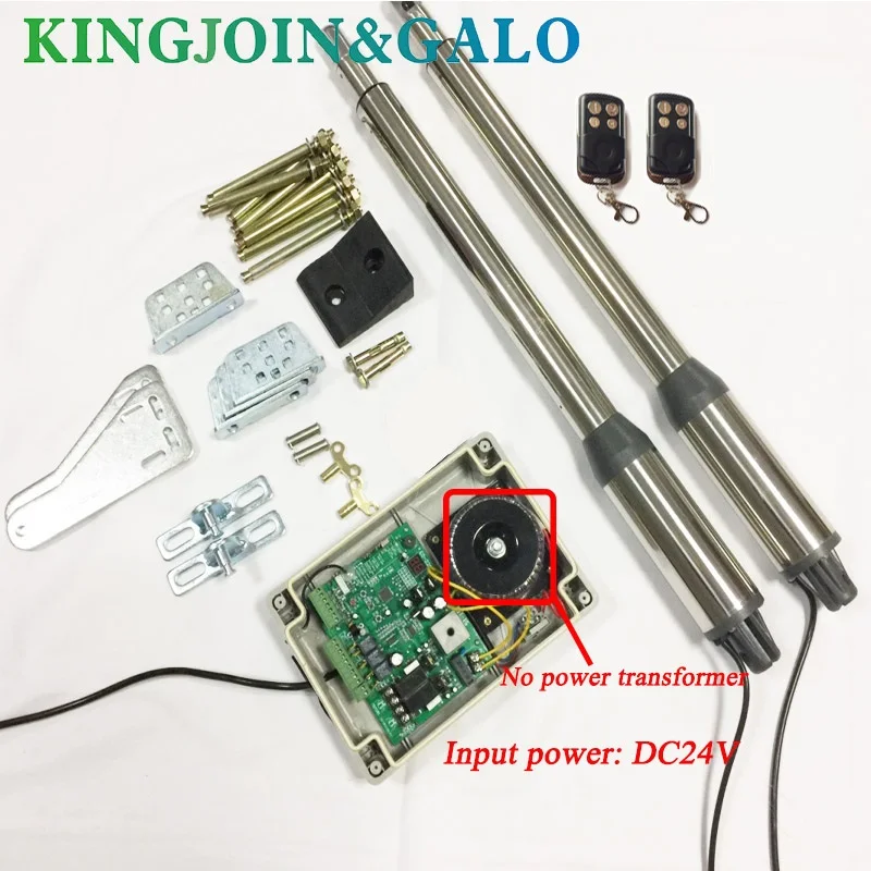 

AC/DC 24V Input Voltage Electric Linear Actuator 300kgs Engine Motor System Automatic Swing Gate Opener + 2 remote control