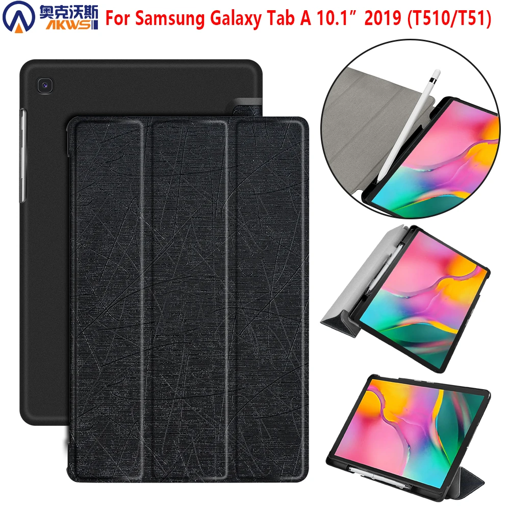 Чехол для планшета для Samsung Galaxy Tab A 10,12019 SM-T510 SM-T515 T510 T515 чехол Подставка для Tab A 10,1 '' планшет с держателем ручки