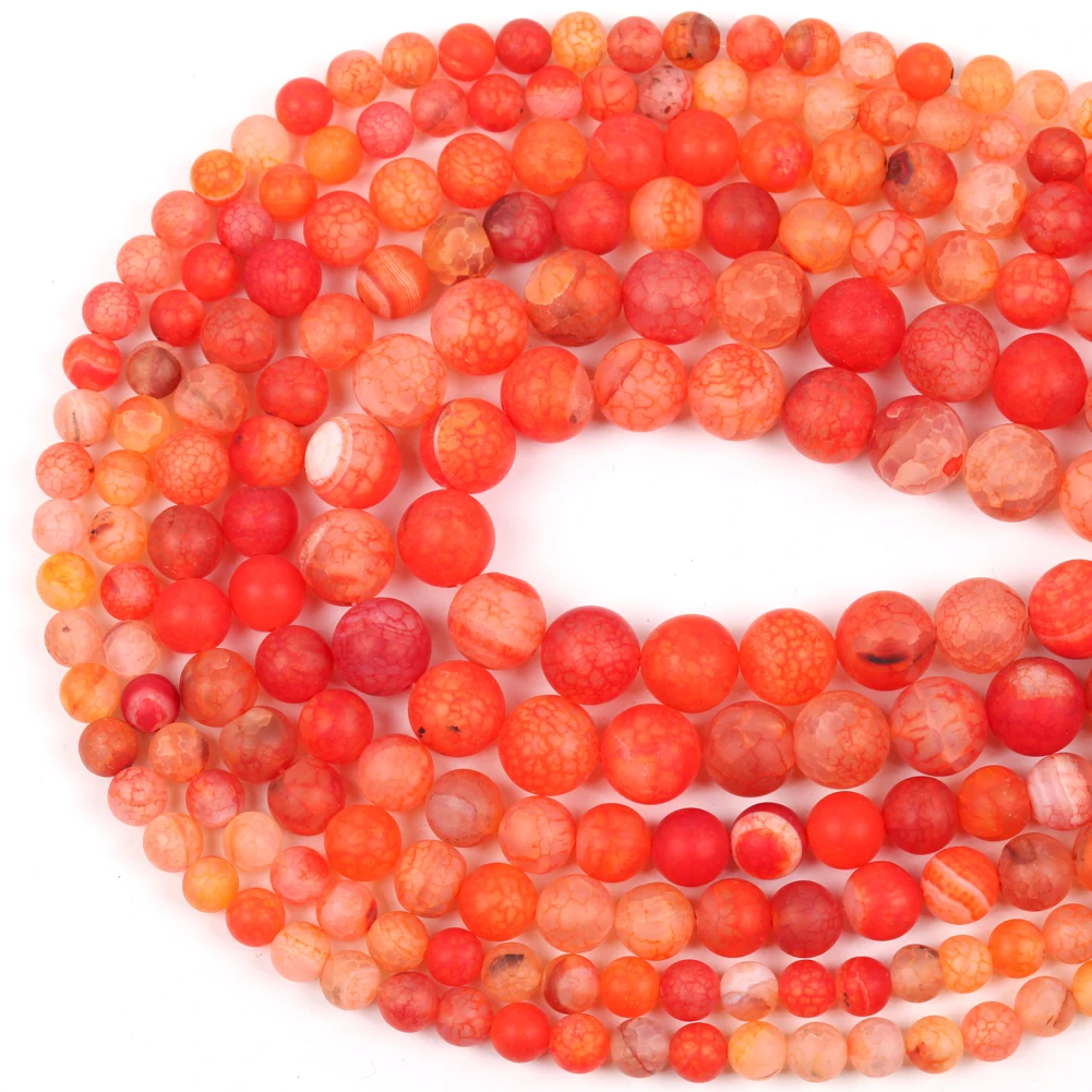 Cuentas Redondas De ágata Con Venas De Dragón De Fuego A Rayas Azules Para Hacer Joyas