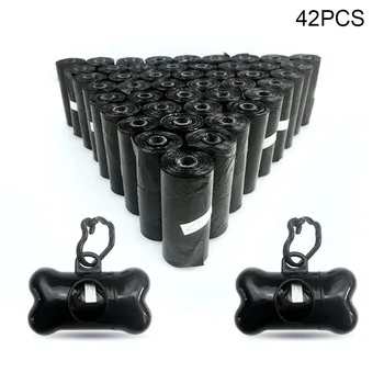 

20/42 Rolls Dog Poop Bags With Dispenser Disposable Pet Poo Garbage Bag for Cats Dogs MU8669