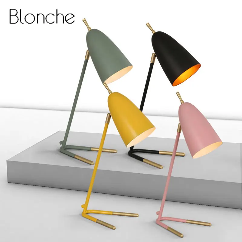 Скандинавский Лофт Светодиодная настольная лампа Macaron современный светильник