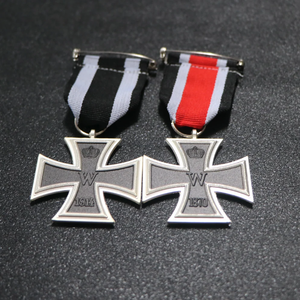 2 шт. немецкие значки Железный крест 2-го класса военная медаль Пруссии сувенирные