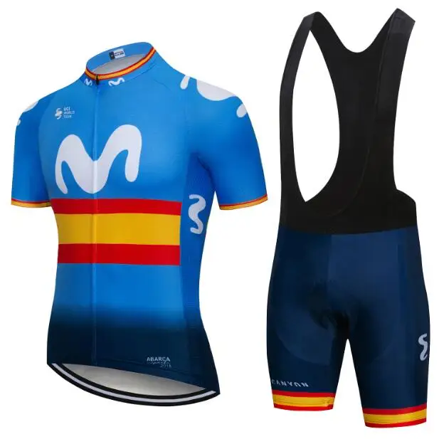 Movistar Pro Велоспорт Джерси ropa ciclismo hombre команда летняя велосипедная одежда быстросохнущая с коротким рукавом велосипед pro maillot - Цвет: 2