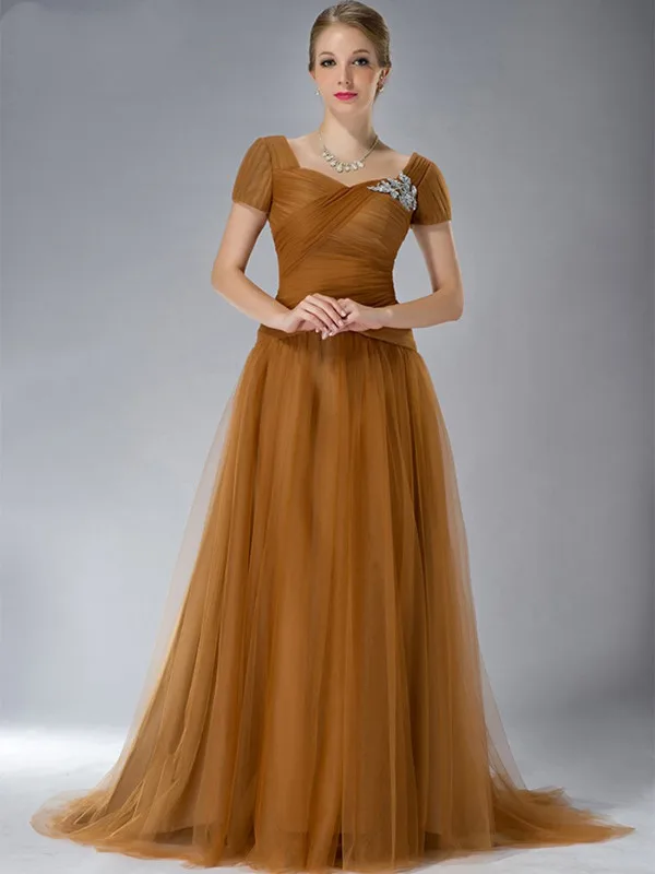Gold Moeder Van De Bruid Jurken A-lijn Kapmouwtjes Tulle Applicaties Plus Size Lange Elegante Bruidegom Moeder Jurken Wedding Gold Moeder Van De Bruid Jurken A-lijn Kapmouwtjes Tulle Applicaties Plus Size Lange Elegante Bruidegom Moeder Jurken Wedding