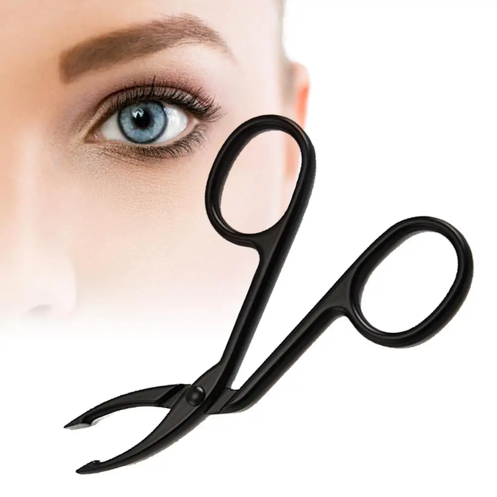 Eyebrow Tweezers Elbow Clip Scissors Straight Pointed Plucking Makeup Beauty Tools