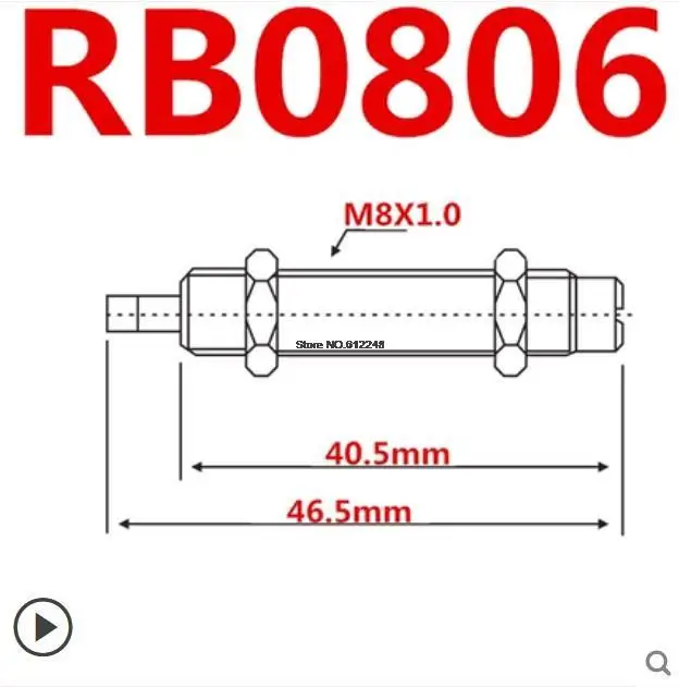 Pneumatische Luft Zylinder Stoßdämpfer RBC RB SMC typ Puffer mit kappe stoßdämpfer  Hydraulische öl dämpfer absorber - AliExpress