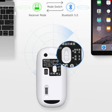 Bluetooth+ 2,4G беспроводной Двойной Режим Перезаряжаемый телефон ПК мышь 1600 dpi ультра тонкие эргономичные бесшумные оптические мыши для ноутбука