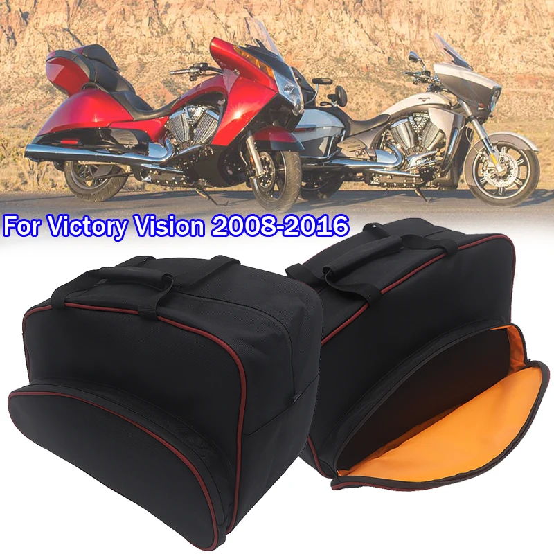 

Motorcycle For Victory Vision 2008-2016 Black Storage bag luggage bags side box bag inner bag bushing Saddlebag Liners Bag