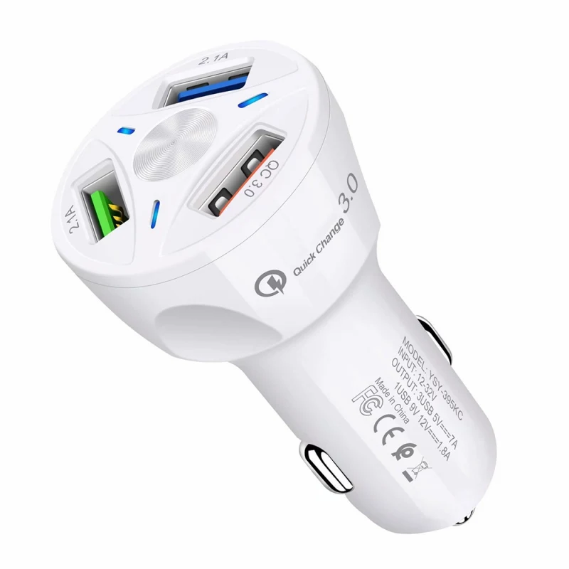 USB Автомобильное зарядное устройство QC 3,0 Автомобильное зарядное устройство для iPhone USB быстрая зарядка мобильного телефона 3A автомобильное зарядное устройство мотоцикл usb Автомобильное зарядное устройство