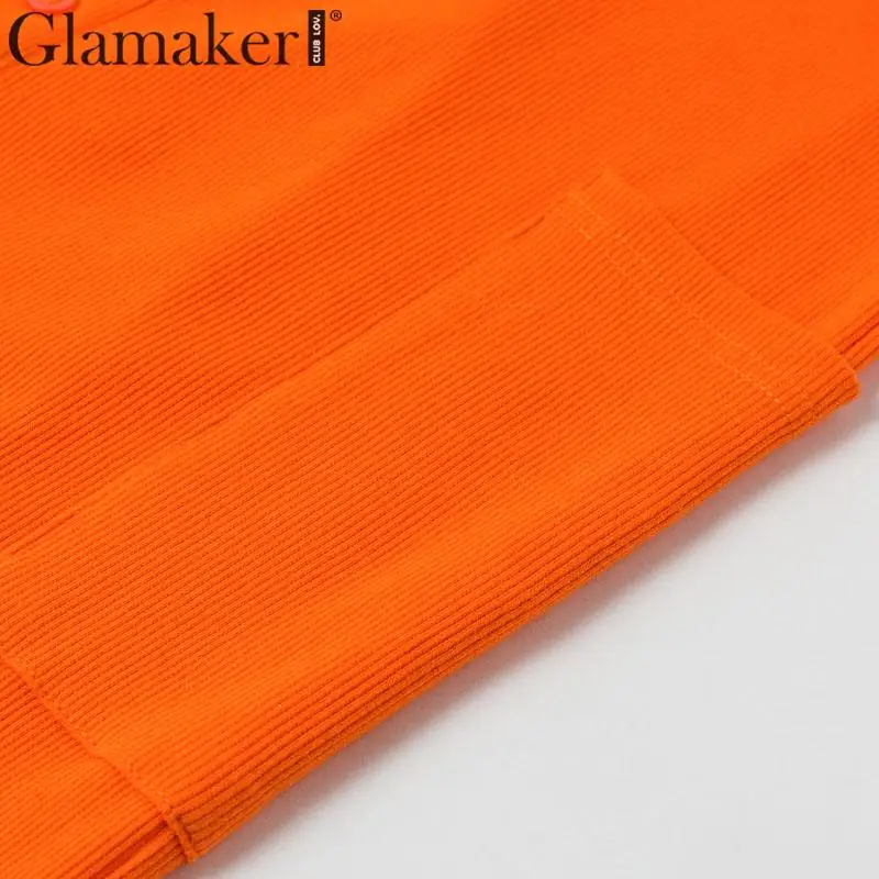 Glamaker, трикотажная, высокая талия, элегантная юбка, для женщин, карман, пуговицы, с разрезом, Узелок, облегающая юбка, для женщин, Осень-зима, вечерние, сексуальная юбка