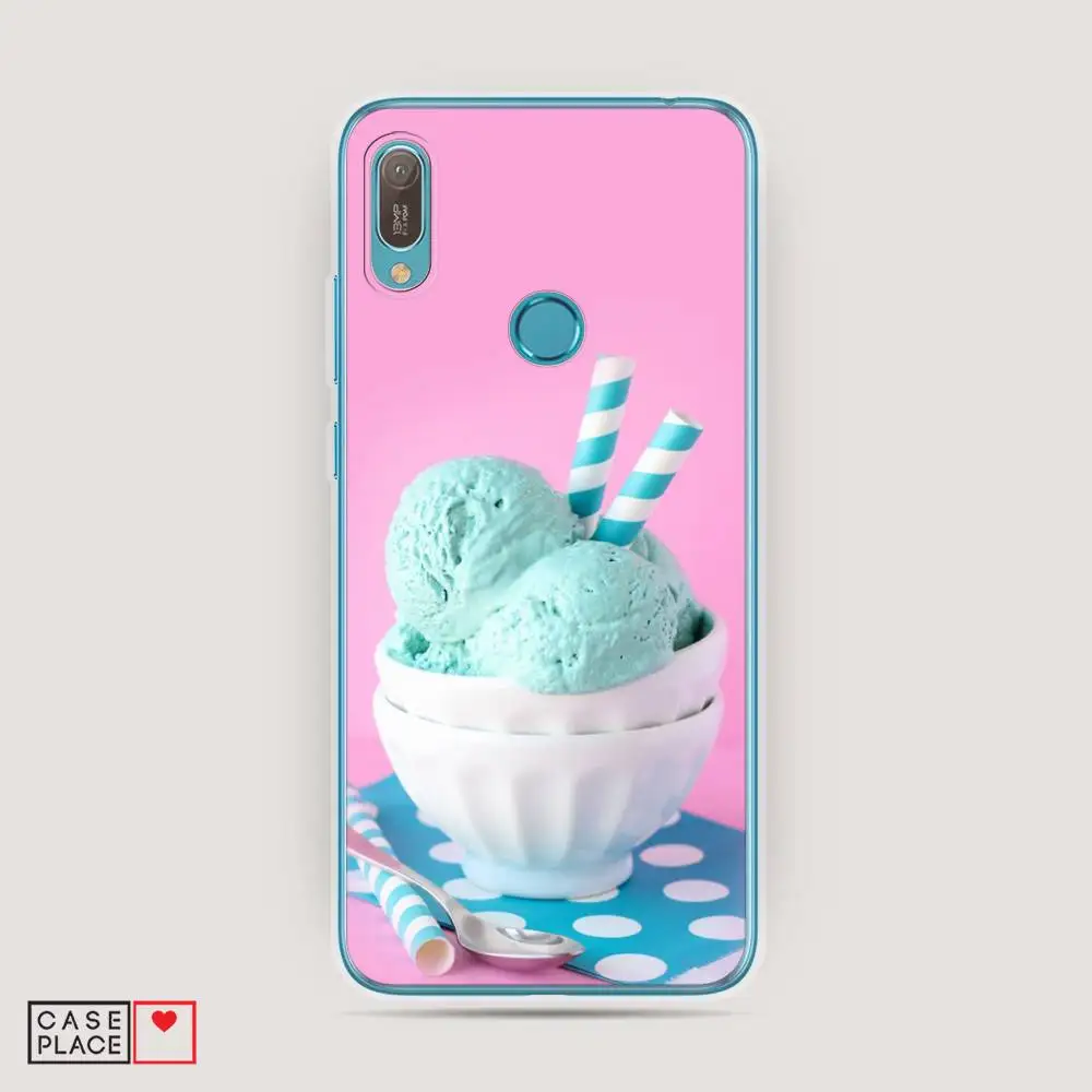 Чехол Силиконовый для Huawei Y6 2019 Мятное мороженое защитный тонкий мягкий