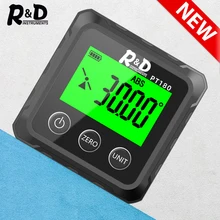 R & D PT180 Angle rapporteur universel biseau 360 degrés Mini électronique numérique rapporteur inclinomètre testeur outils de mesure