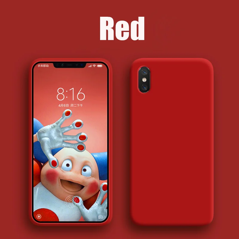 Жидкий сплошной цвет ТПУ чехол для Xiaomi mi note 10 a3 mi 9t 9 lite 8 se a2 a1 5x 6x на redmi note 8 pro 7 и 8 лет redmi 7a 8a 7 8 чехол - Цвет: Red