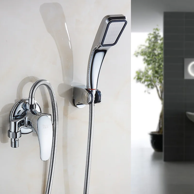 

Copper Surface Mounted Hot And Cold Faucet Shower Head Set Solar Electric Water Heater Pipe Mixing Valve Switch